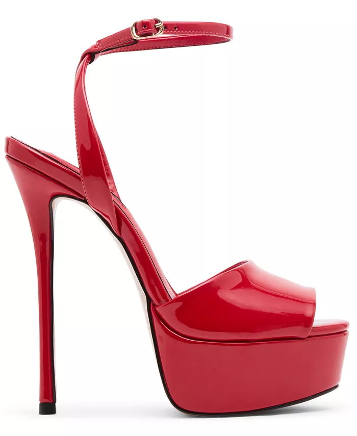 Босоножки Jezzica на платформе с открытым носком и высоким каблуком Steve Madden, красный — фото 2