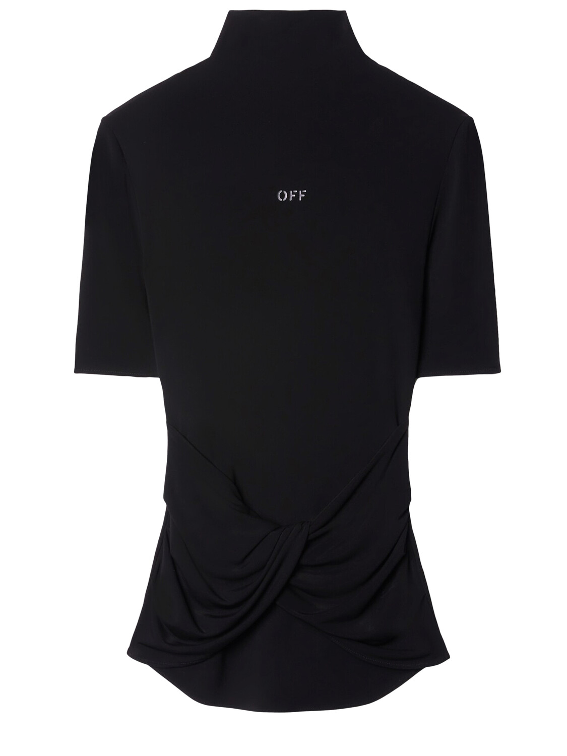 

Топ Off White Crepe Twist, черный