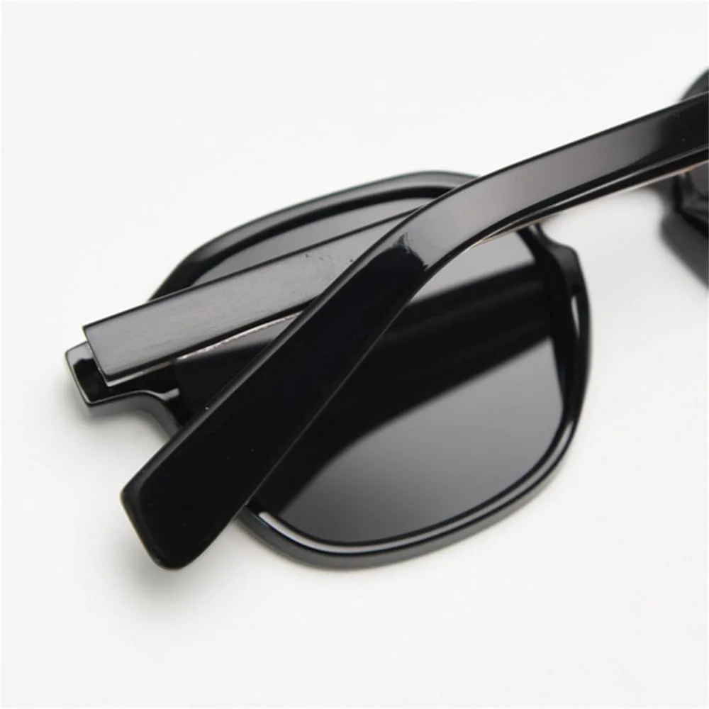 

Солнцезащитные очки для мужчин из ацетата, ретро-поляризованные солнцезащитные очки для женщин, защита от УФ-излучения UV400, леопардовый принт VFDHN, Black