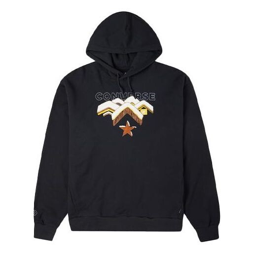 

Толстовка Men's Converse Mountains Pattern Printing Fleece Lined Black, черный