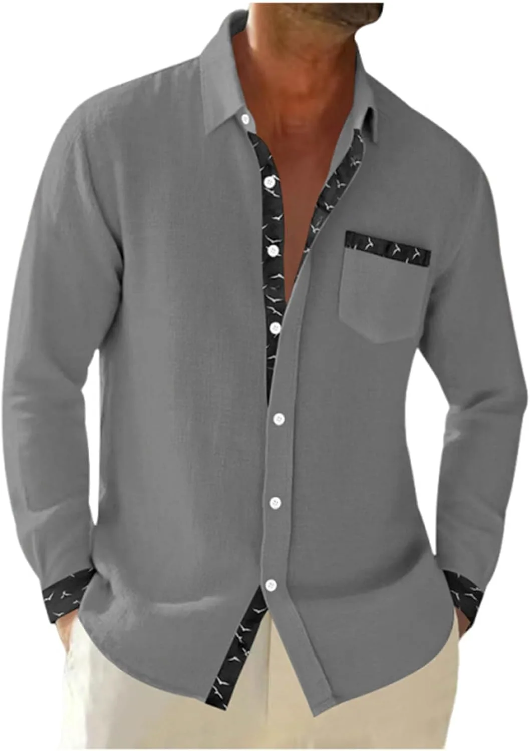 

Кардиган с высоким воротником из льна для мужчин