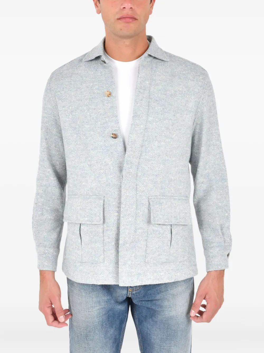 

Рубашка с двумя карманами Boglioli, серый