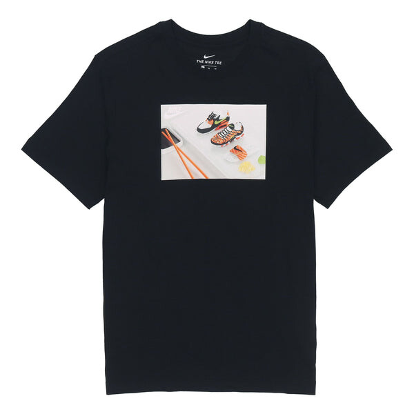 

Футболка printing sports round neck short sleeve black Nike, черный