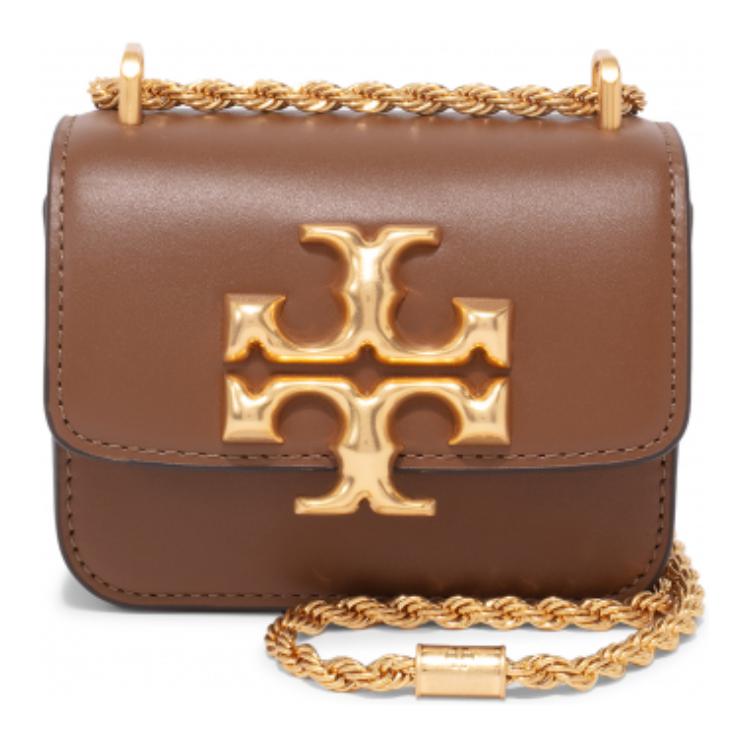 

TORY BURCH Сумка через плечо, мини, женская, кожаная, коричневая