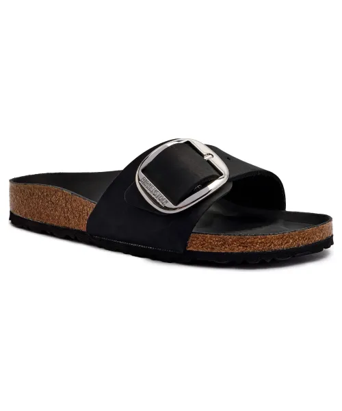 Кожаные тапочки Madrid Narrow fit Birkenstock, черный