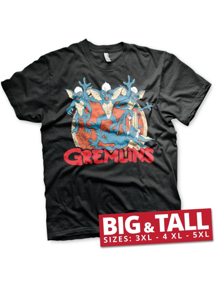 

Футболка Group Big & Tall T-Shirt черного цвета Gremlins, Черный, Футболка Group Big & Tall T-Shirt черного цвета Gremlins