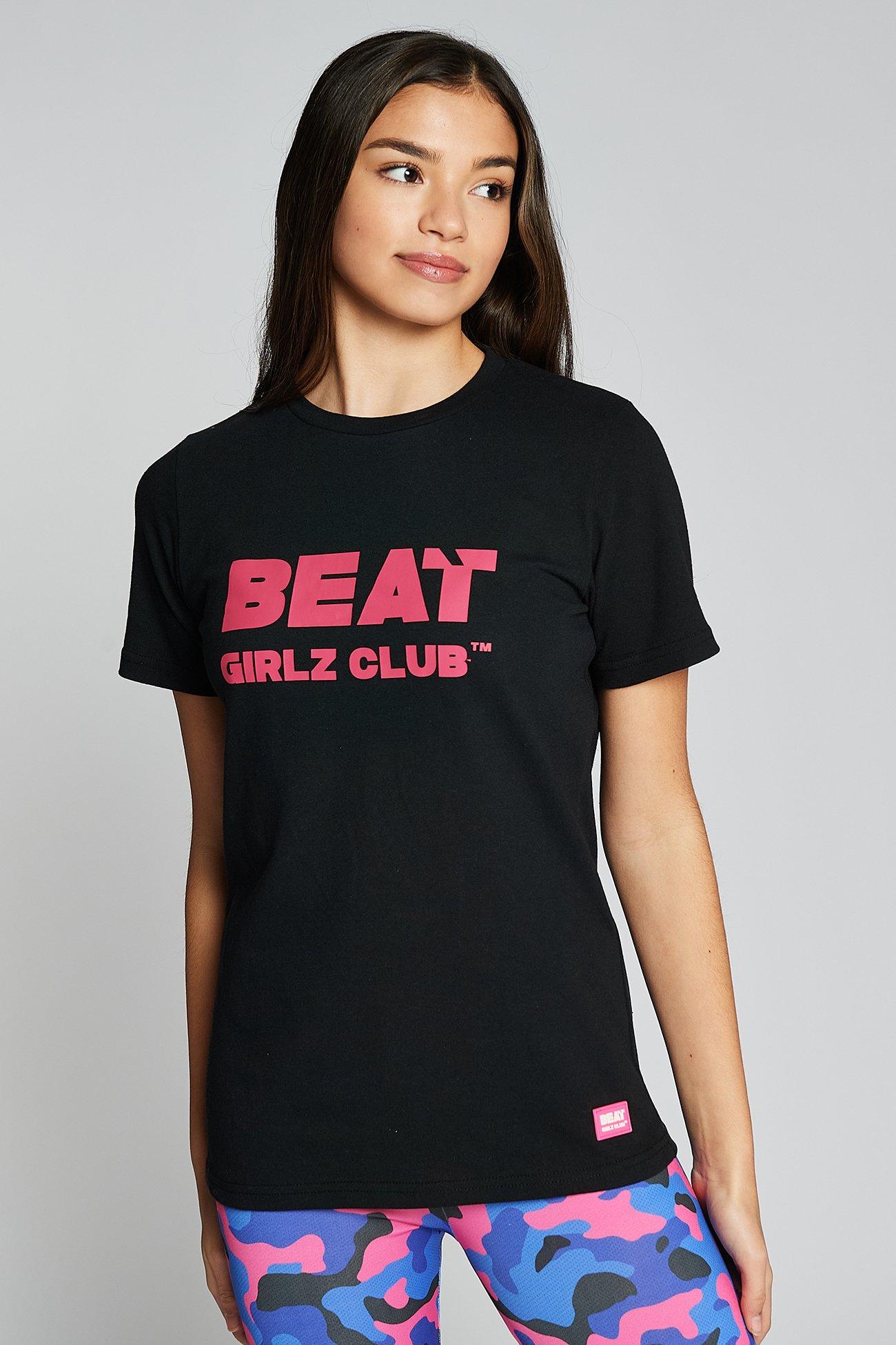 

Хлопковая футболка с логотипом Salto Beat Girlz Club, черный