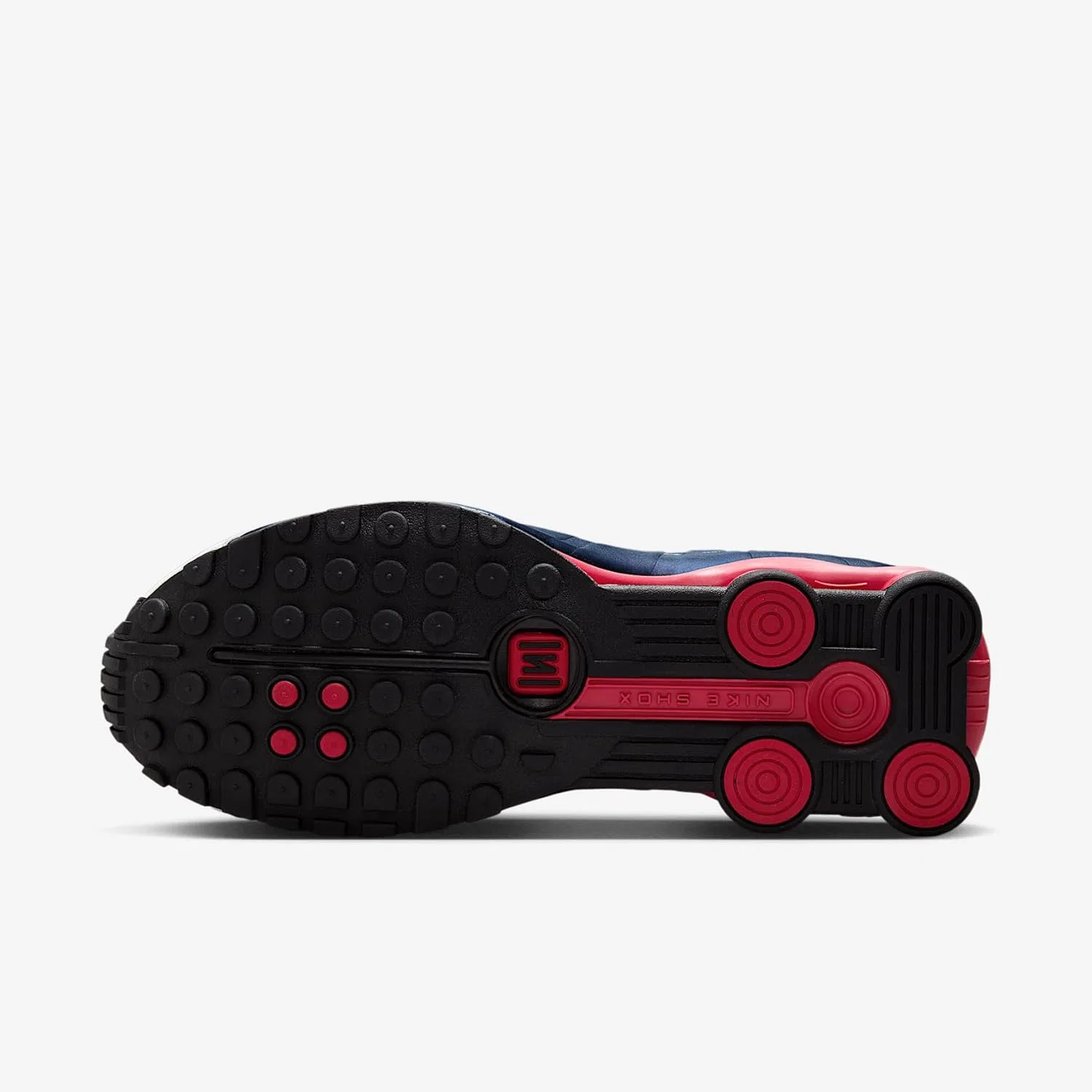 Мужские кроссовки для легкой атлетики Nike Shox R4, Midnight Navy Gym Red White — фото 2