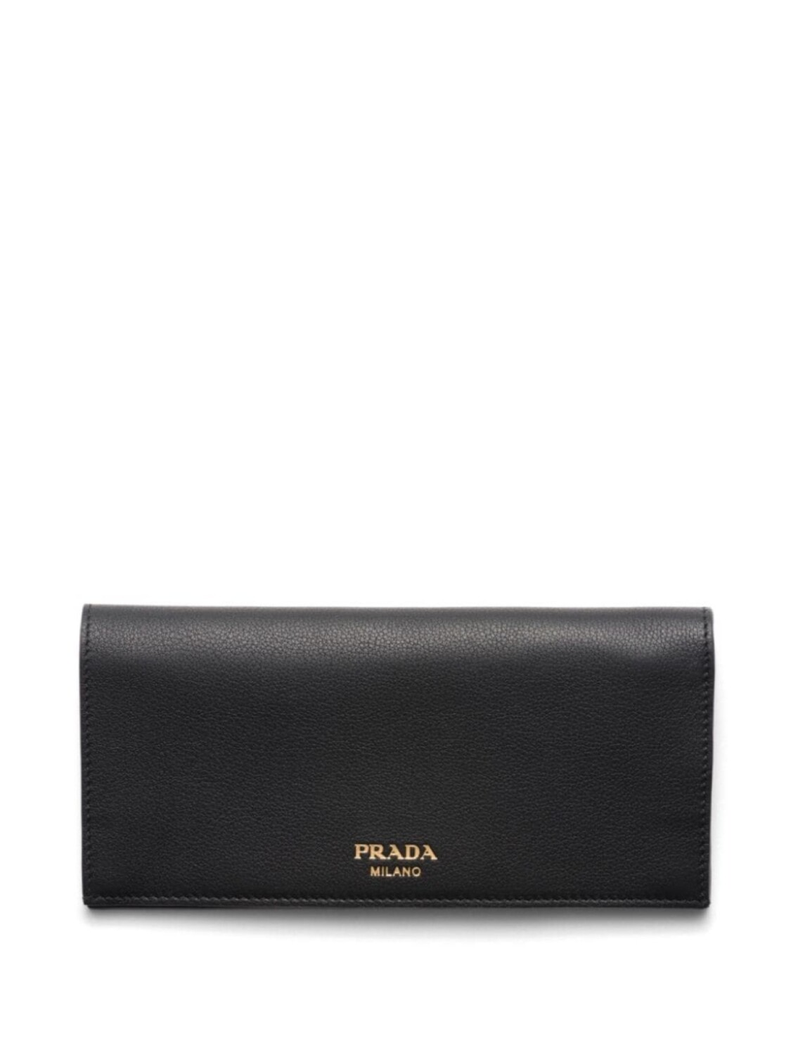 

Prada кожаный кошелек с логотипом и печатью в два сложения, черный
