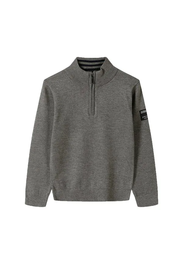 Джемпер с нашивкой на плече Minoti, Mottled Grey