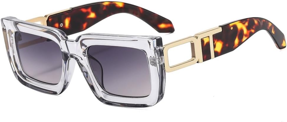 

Модные солнцезащитные очки класса люкс квадратной формы для женщин и мужчин, ретро-очки в двухцветной оправе, трендовые модели, защита от ультрафиолета UV400 LJTJTAV, Grey Grey