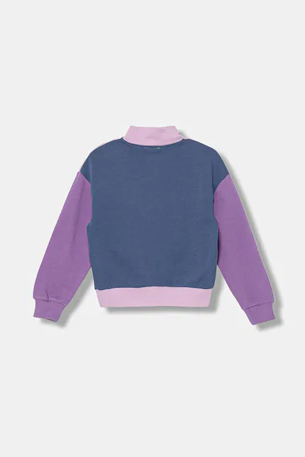 толстовка на молнии детская United Colors of Benetton, фиолетовый — фото 2