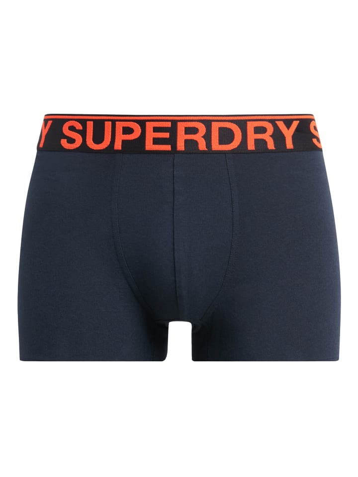 Superdry Комплект из 3 боксерских трусов темно-синего цвета — фото 2