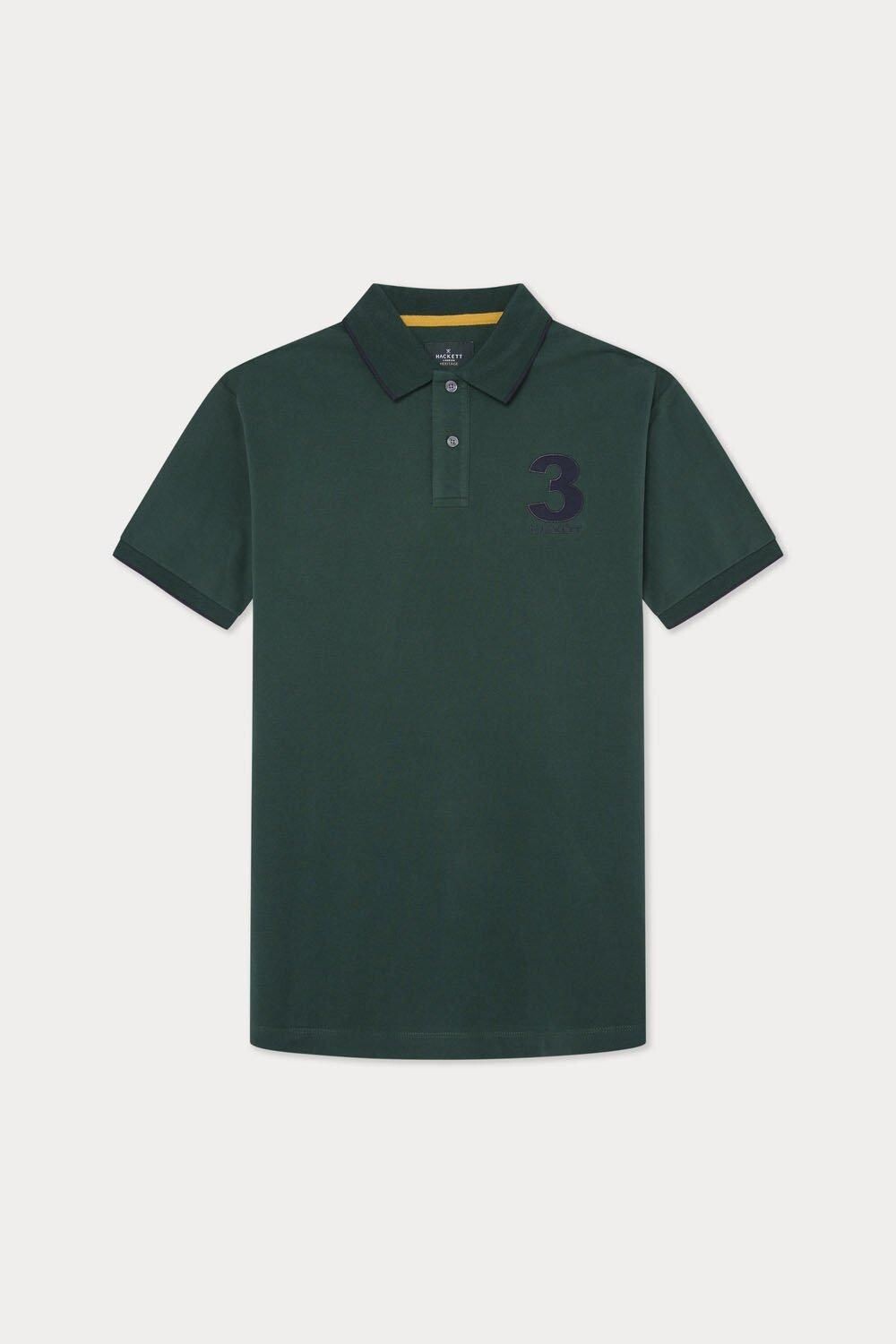 

Рубашка поло с коротким рукавом Heritage Number 3 Зеленая Hackett, зеленый