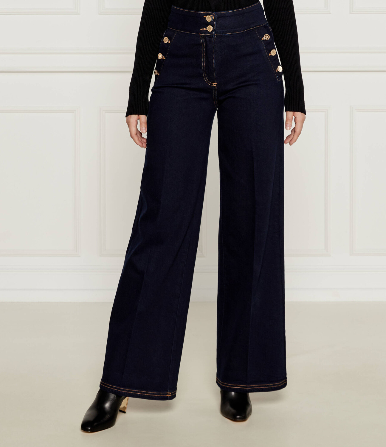 

Джинсы Silvian Heach MOLDNER DYANA flare fit, темно-синий