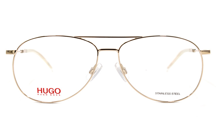 

HUGO BOSS Мужские очки с золотой оправой, Gold
