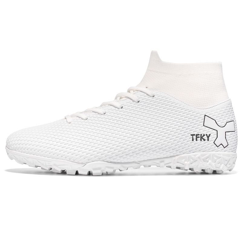 

Футбольные бутсы детские с высоким верхом, противоскользящие, с защитой от ударов и износом TFKY, белый