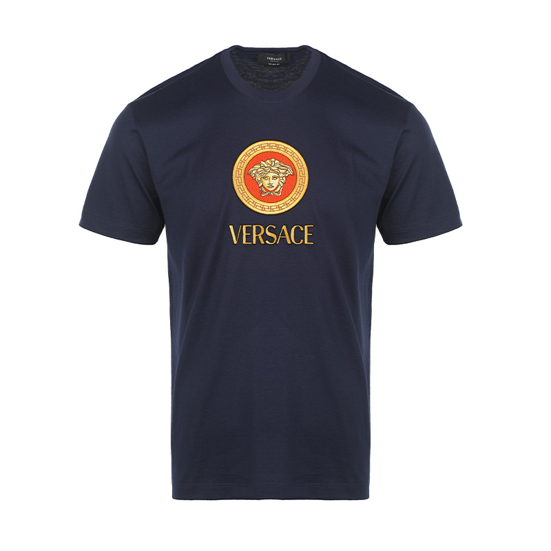 Футболка мужская темно-синяя VERSACE — фото 2