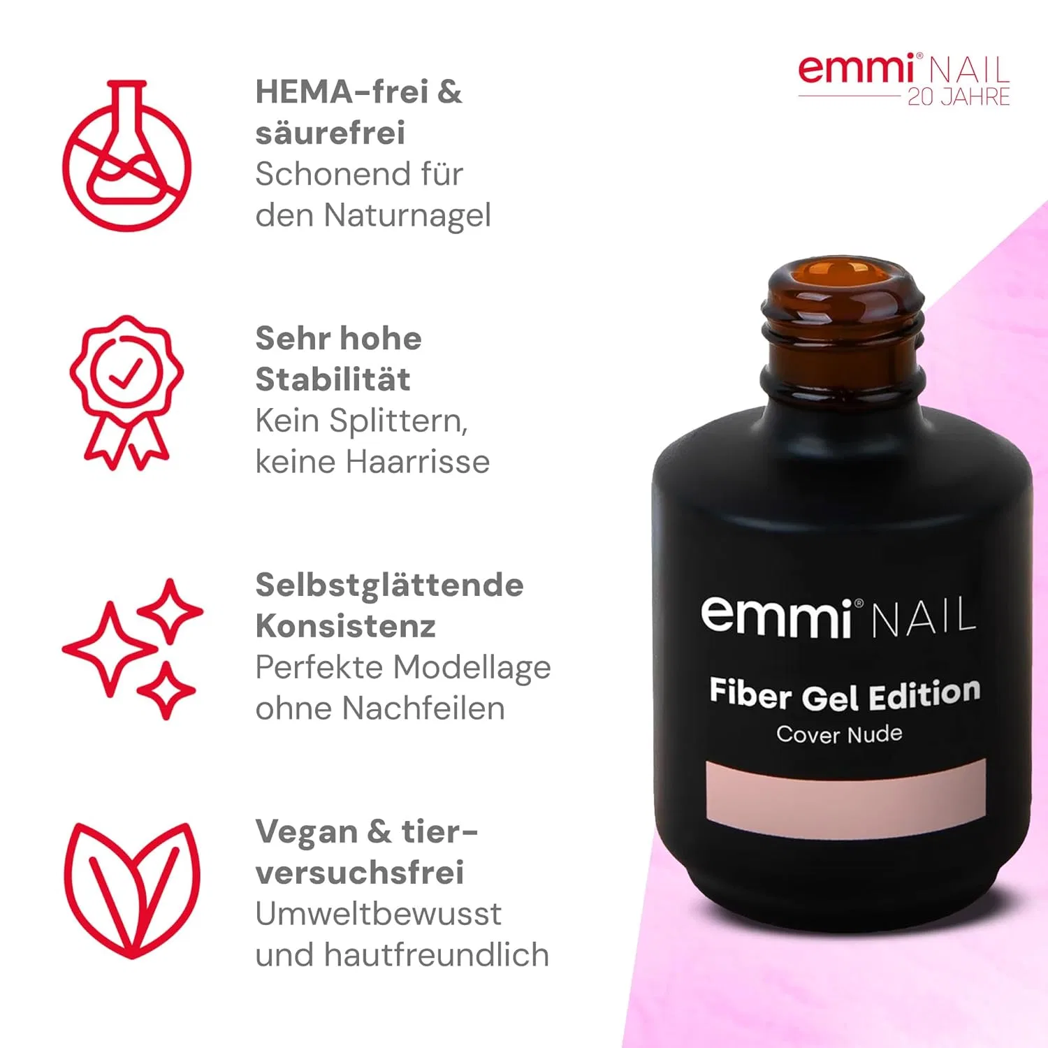 Гель для наращивания Emmi-Nail Fibre Gel Edition Cover Nude 14 мл Emmi Nail, Cover Nude — фото 3