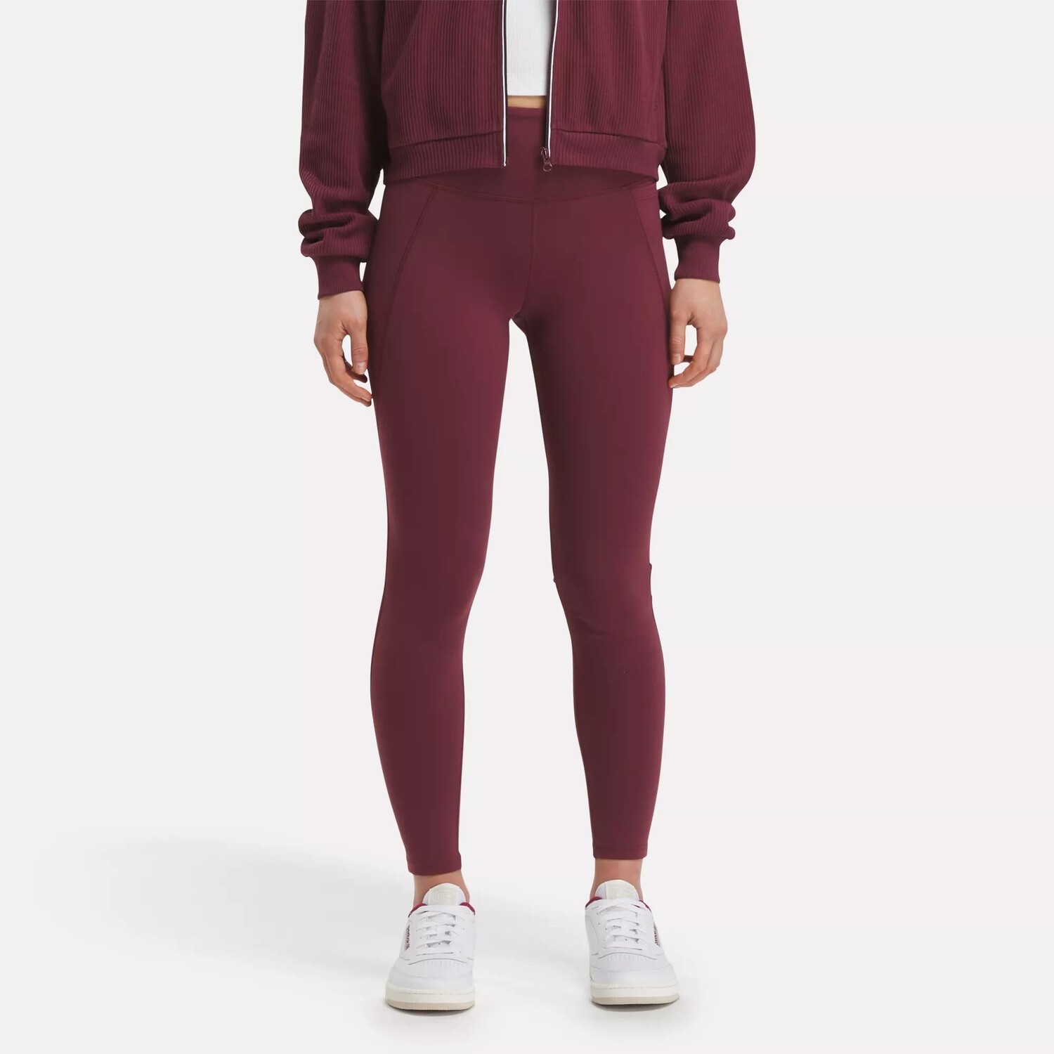 

Люксовые леггинсы с высокой посадкой Reebok, цвет Classic Maroon