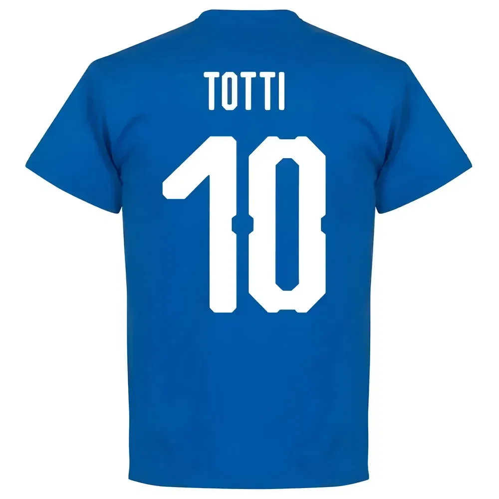 Футбольная футболка с дизайном Totti 10 Italy, синий — фото 3