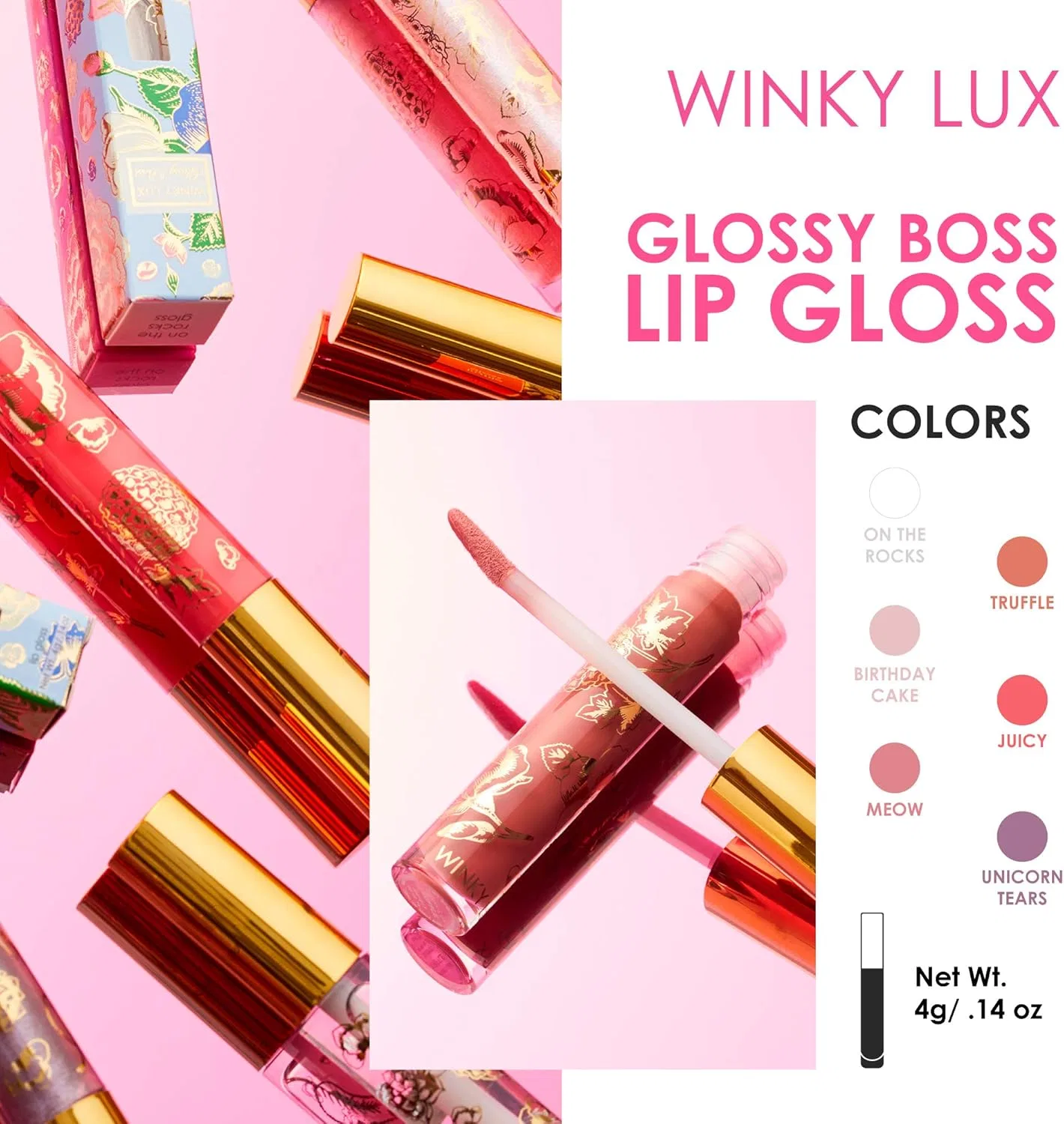 Блеск для губ Winky Lux Glossy Boss, оттенок Birthday Cake, 7 г — фото 2