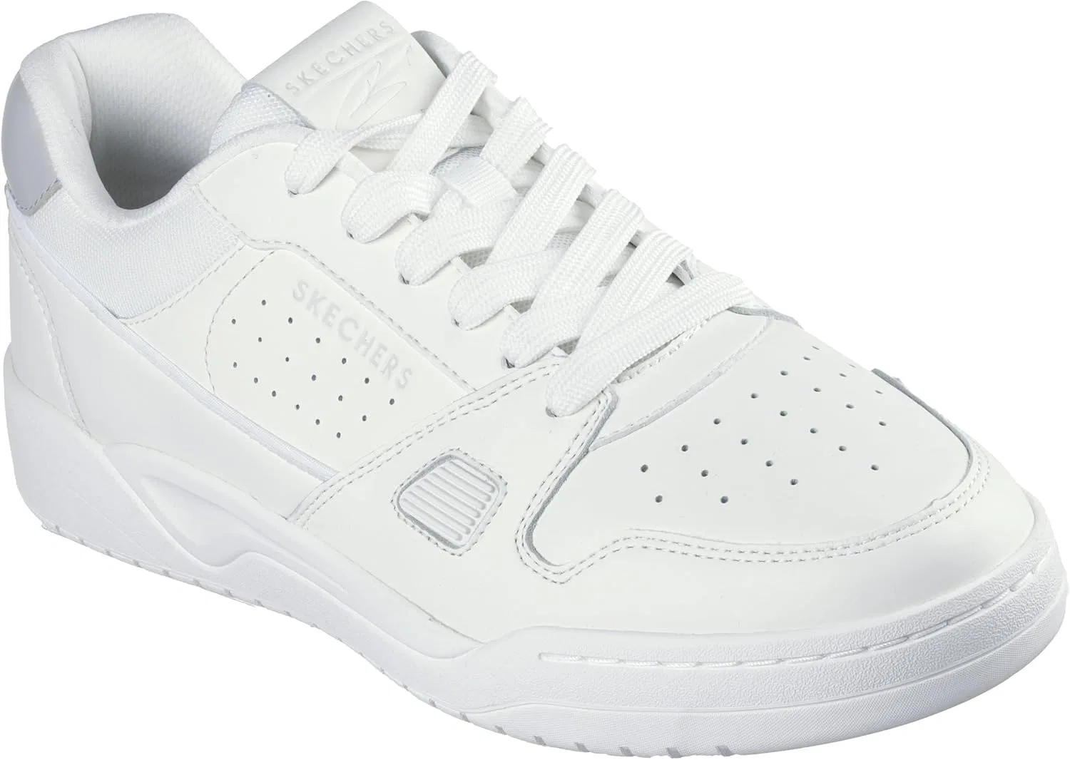 Мужские кроссовки Skechers Koopa Harry Kane Court Trainers, White Leather Suede Mesh Trim