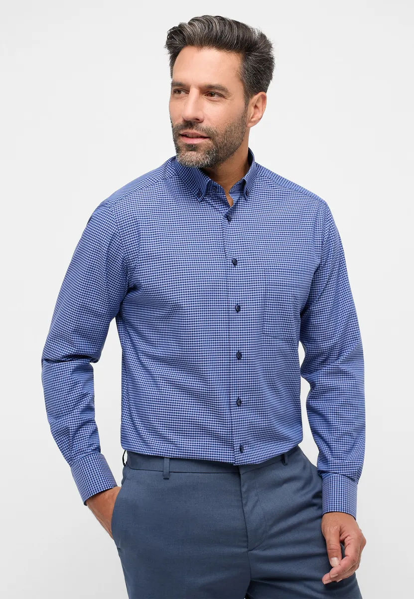 

Рубашка Eterna с длинными рукавами "MODERN FIT", синий