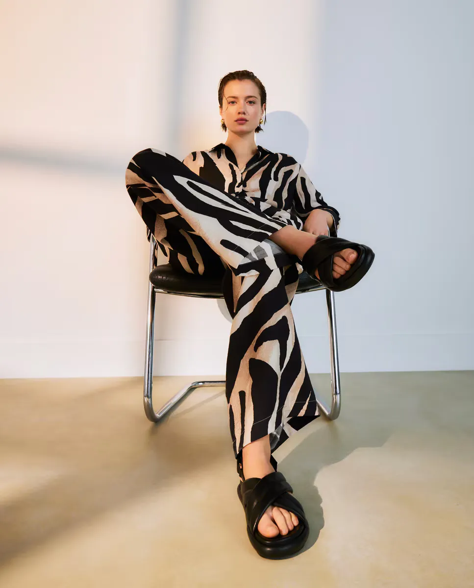 

Широкие брюки с принтом для женщин Woman El Corte Inglés, мультиколор