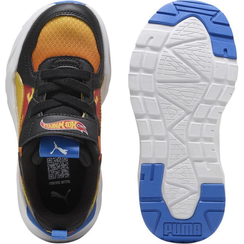 Детские повседневные низкие кроссовки Hot Wheels x Trinity Lite PUMA, черный/оранжевый — фото 4
