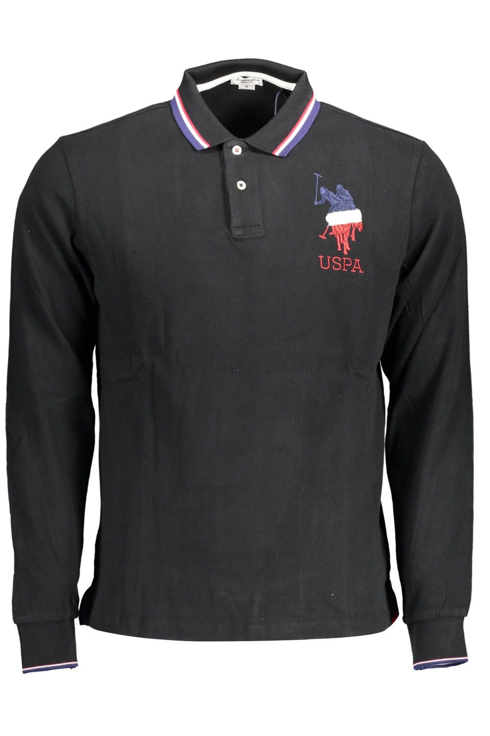 

Черная хлопковая мужская рубашка поло U.S. Polo Assn.