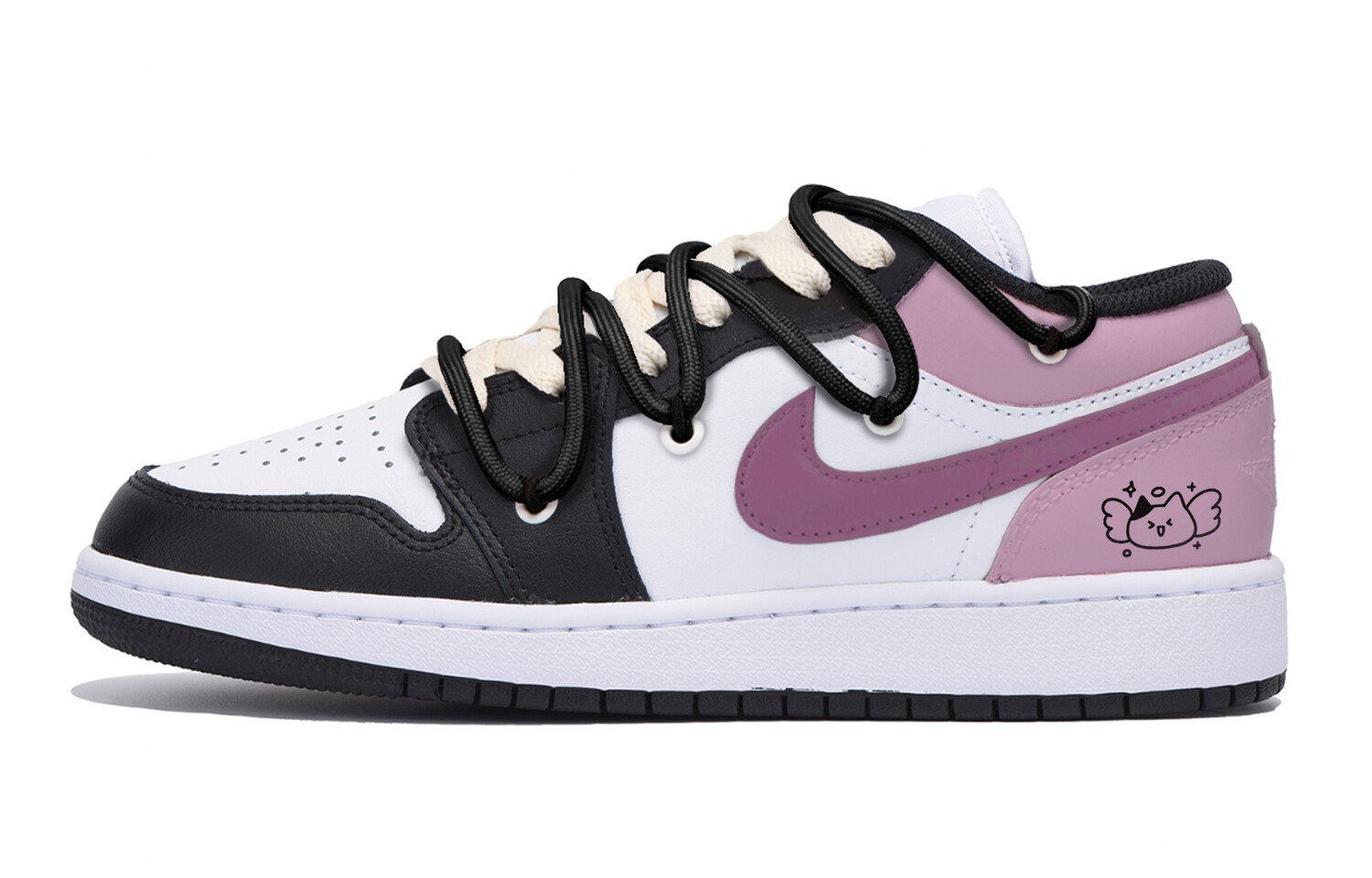 

Баскетбольные кроссовки Air 1 Vintage Men Low-Top Black/Pink Jordan, Черный, Баскетбольные кроссовки Air 1 Vintage Men Low-Top Black/Pink Jordan