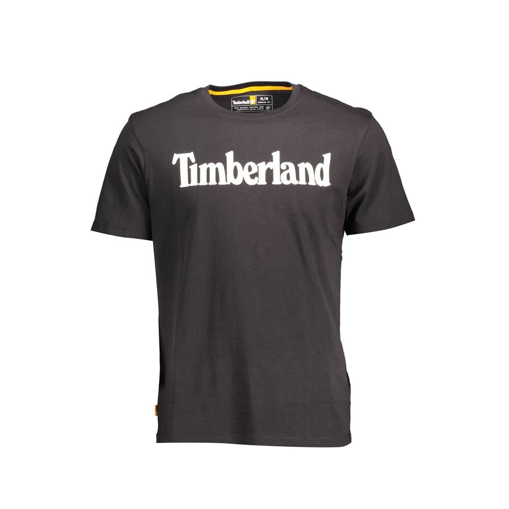 

Черная хлопковая мужская футболка Timberland