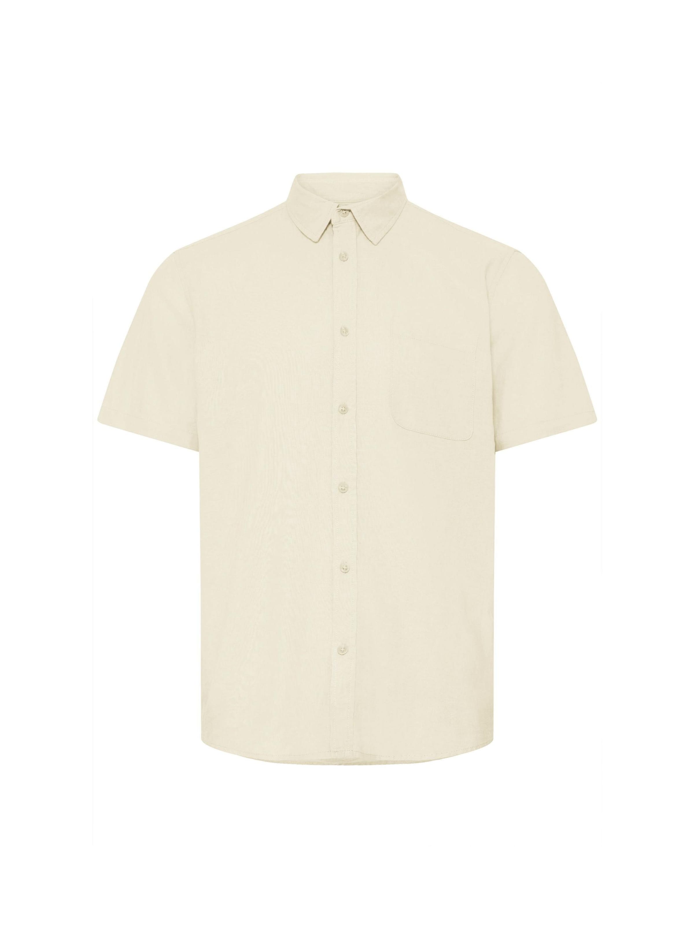 

BLEND Рубашка на пуговицах 'BHLins' бежевого цвета Regular fit