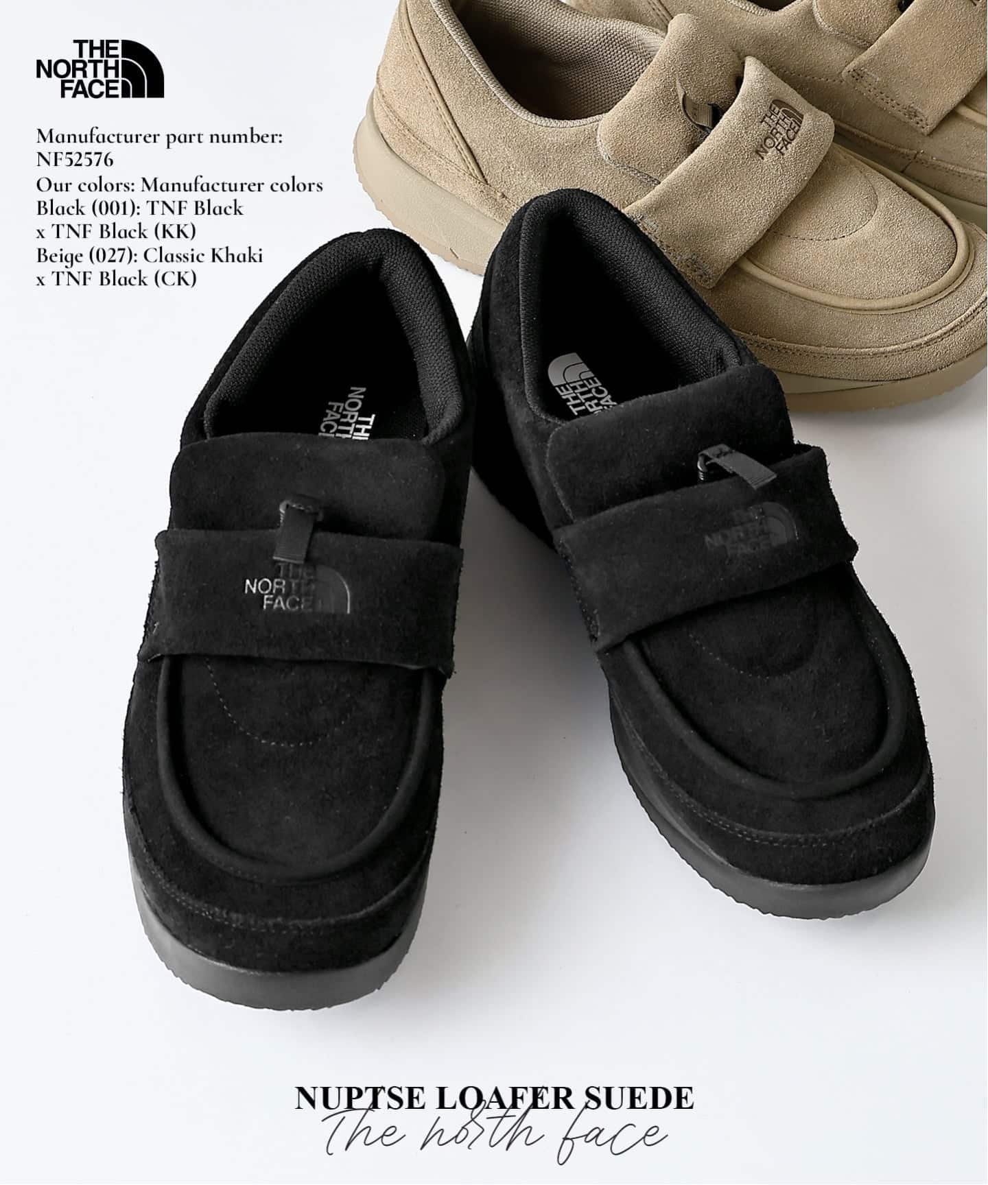 The North Face / Лоферы The North Face Nuptse из замши NF52576 Journal Standard Relume, black