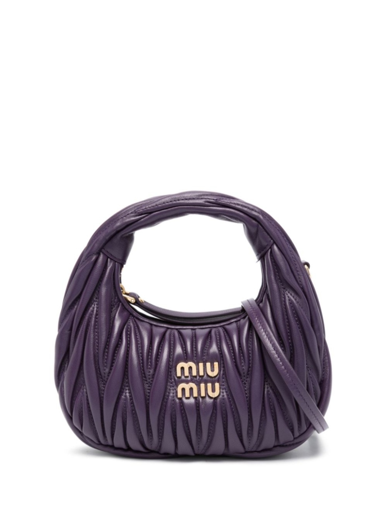 

Miu Miu стеганая мини-сумка Wander, фиолетовый