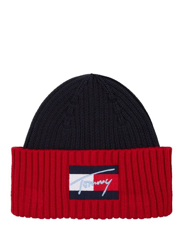 

Детская хлопковая шапка бини Tommy Hilfiger, Space Blue