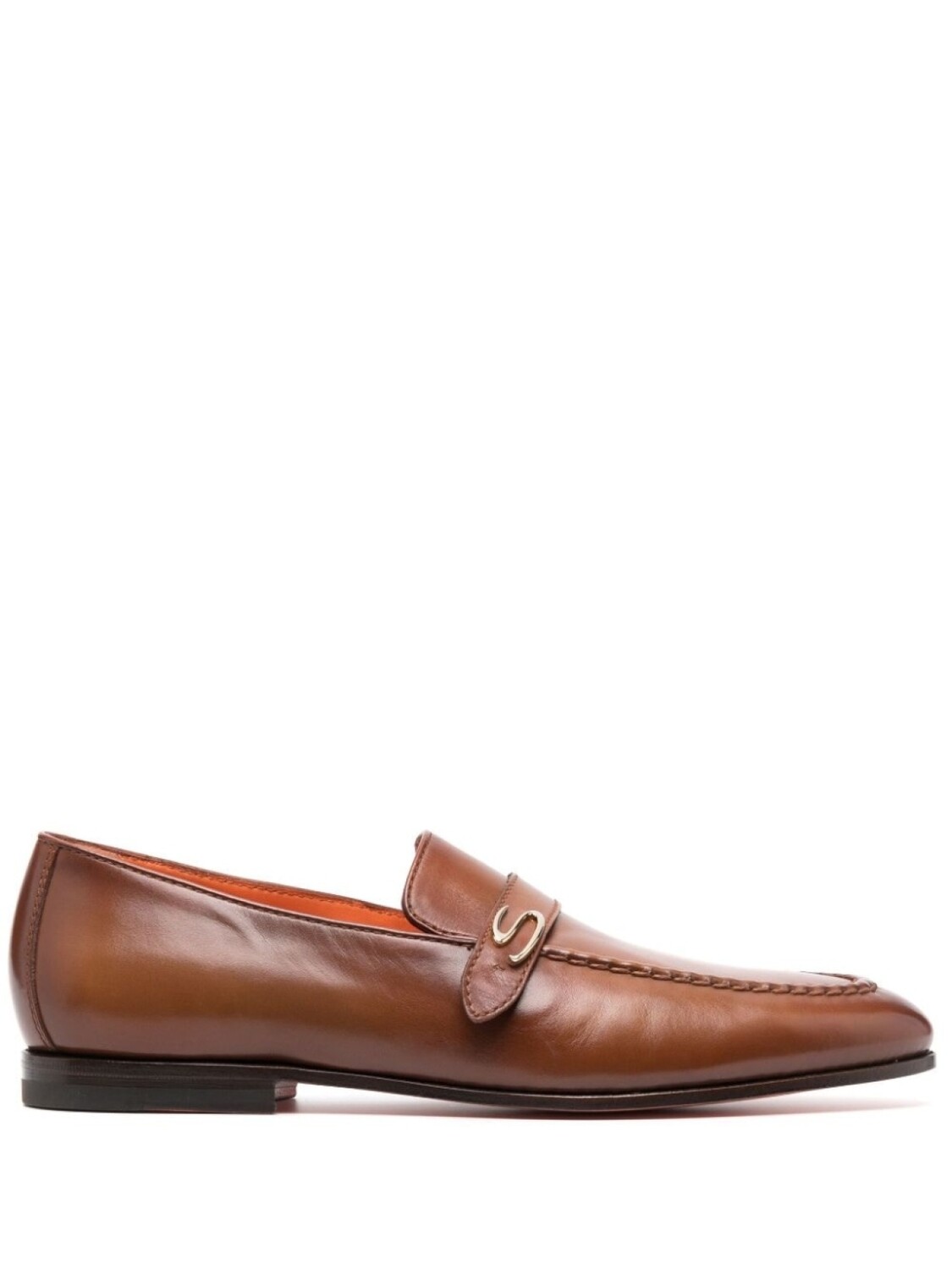 

Santoni лоферы с металлическим декором, коричневый