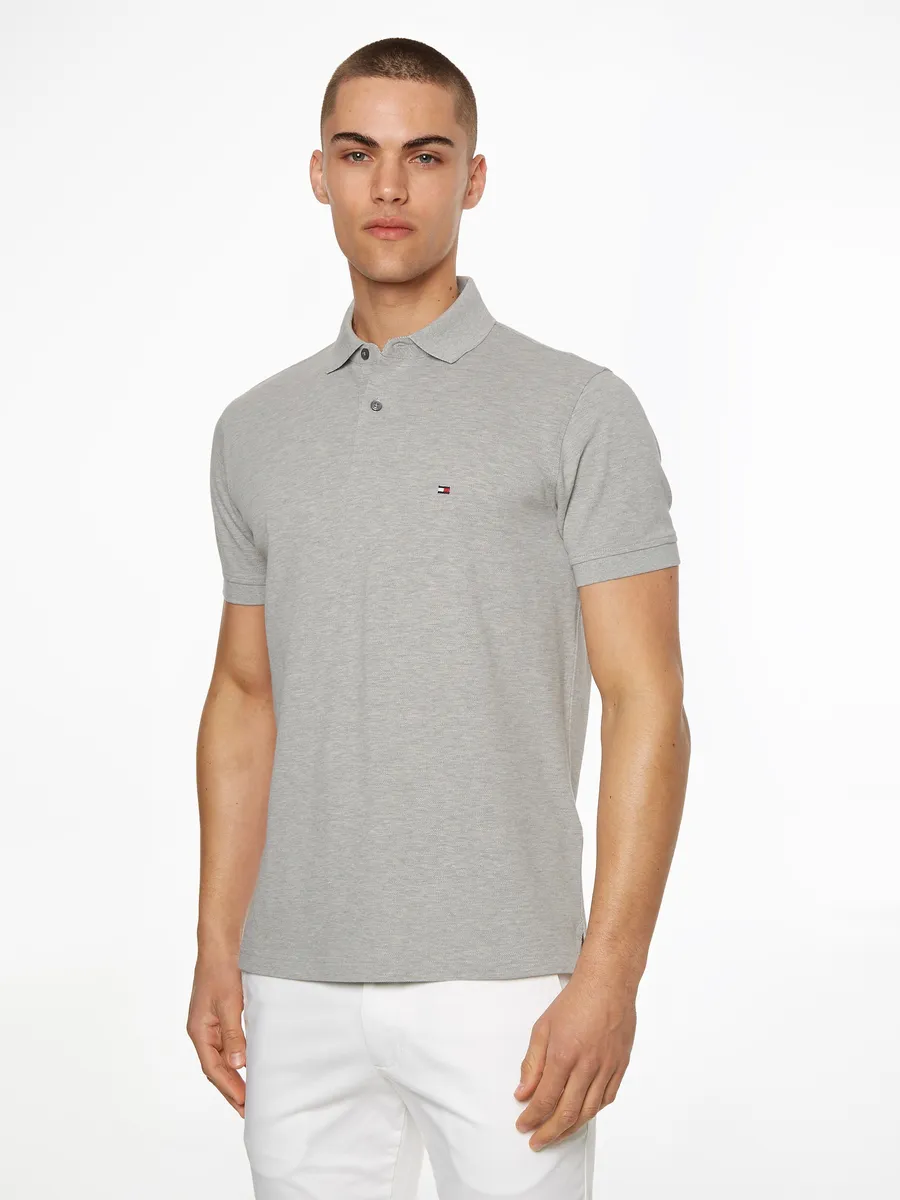 

Рубашка-поло Tommy Hilfiger "1985 REGULAR POLO", из пике, серый