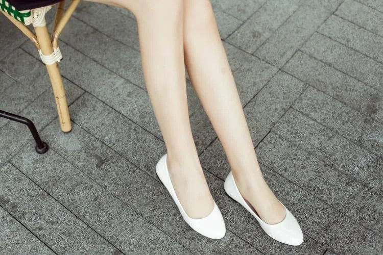 Лоферы повседневные Women's Flat Sandals Slip On Loafers Casual Office Shoes Plus Size, белый WAOLSU — фото 3