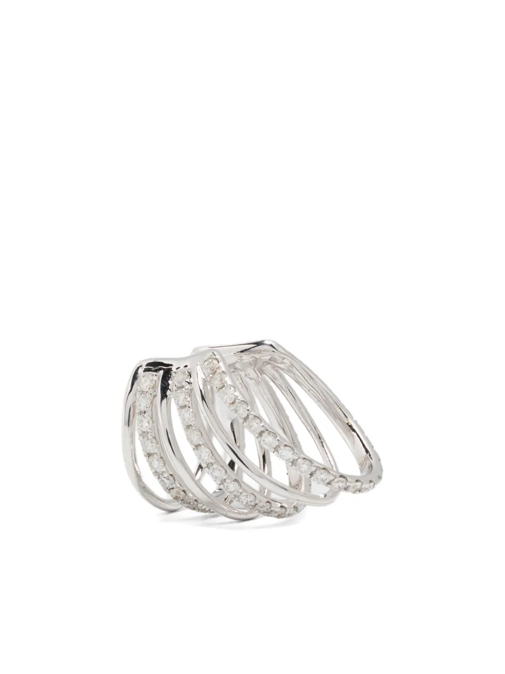 

Серьга-кафф из белого золота с бриллиантами Yvonne Léon, серебряный