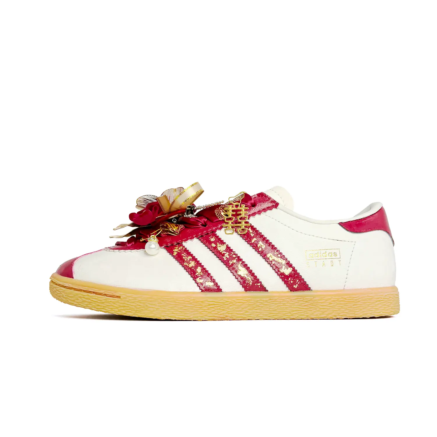 

Adidas Originals Stadt Blissful Union износостойкие низкие немецкие армейские кроссовки Unisex красные