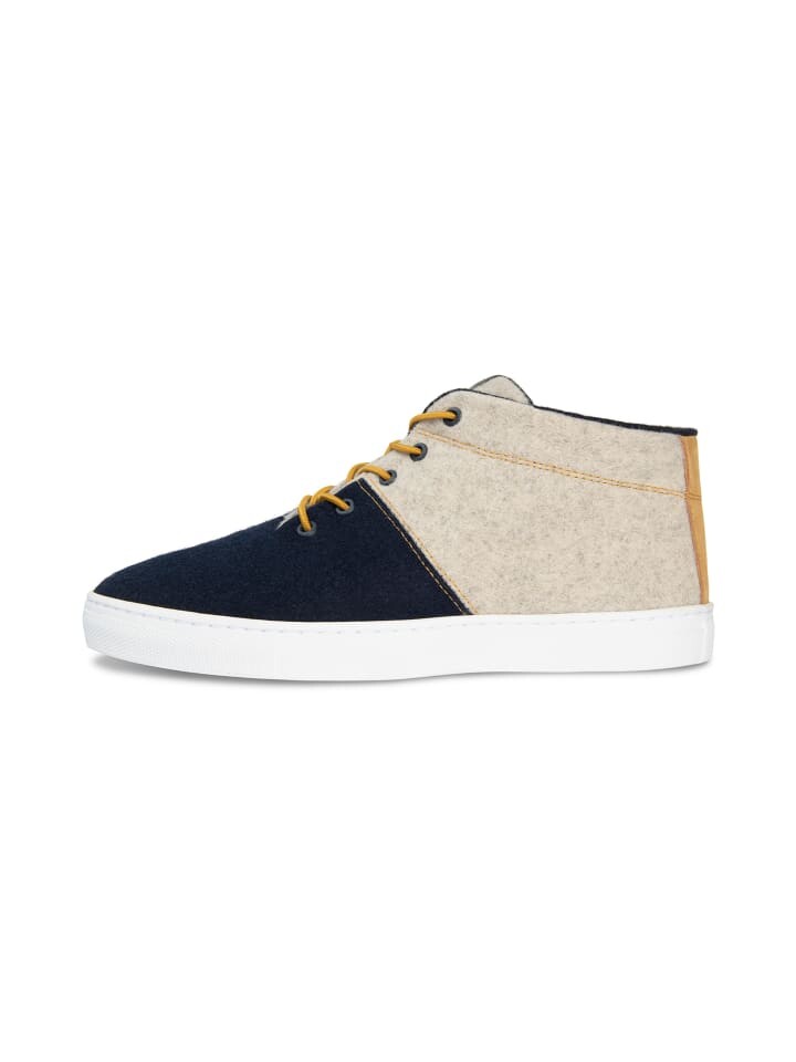 Высокие кроссовки Baabuk Hi Sky Wooler, цвет navy cream gold — фото 2