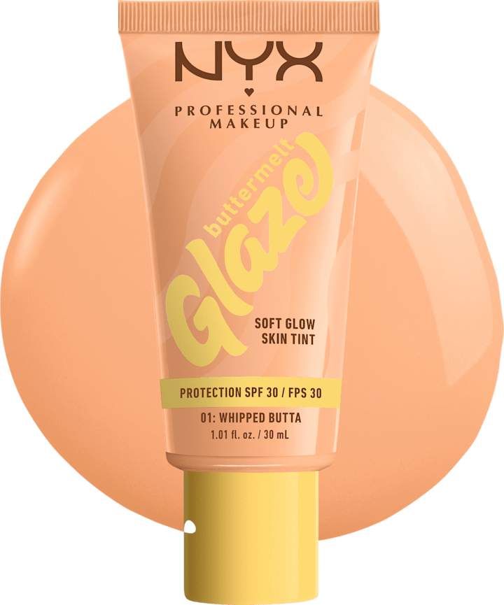 Тональный крем NYX PROFESSIONAL MAKEUP Foundation Buttermelt Glaze mit LSF 30, 01 Whipped Butta, 30 ml — фото 2