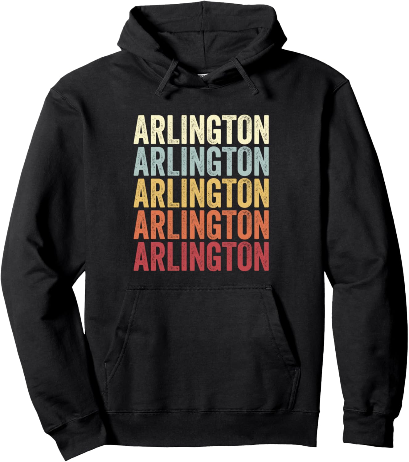 

Худи в стиле ретро с винтажным текстом, Арлингтон, Техас, черный Arlington Texas Arlington Tx Retro Vintage