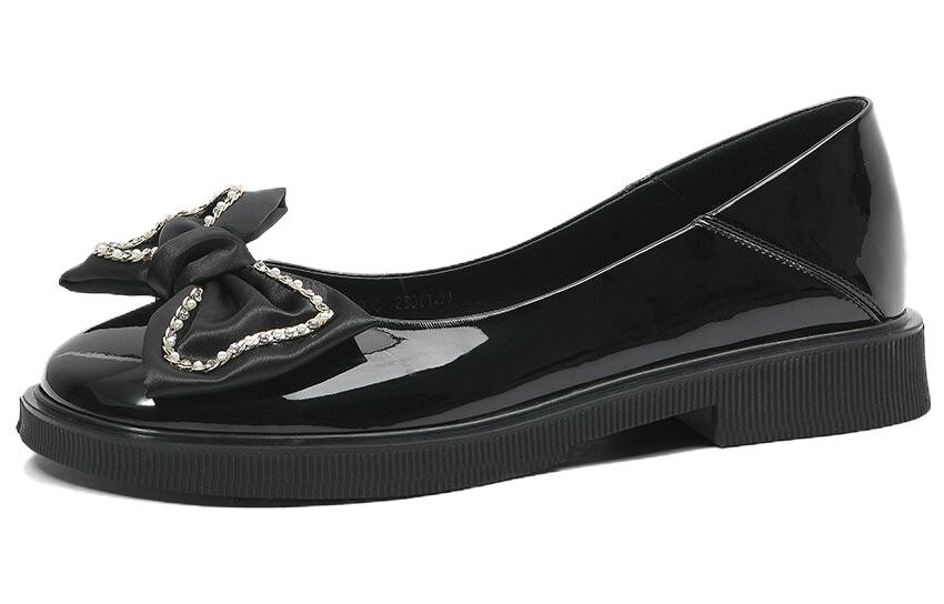 

Туфли женские повседневные Women's Casual Shoes Women's Low-Top Black Cameido