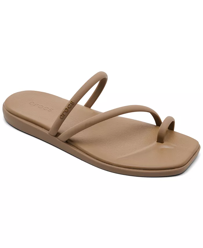 Женские сандалии Miami Toe Loop от Finish Line Crocs, коричневый