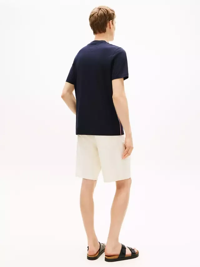 Хлопковая футболка стандартного кроя с логотипом Global Stripe Tommy Hilfiger, Dark Blue — фото 3