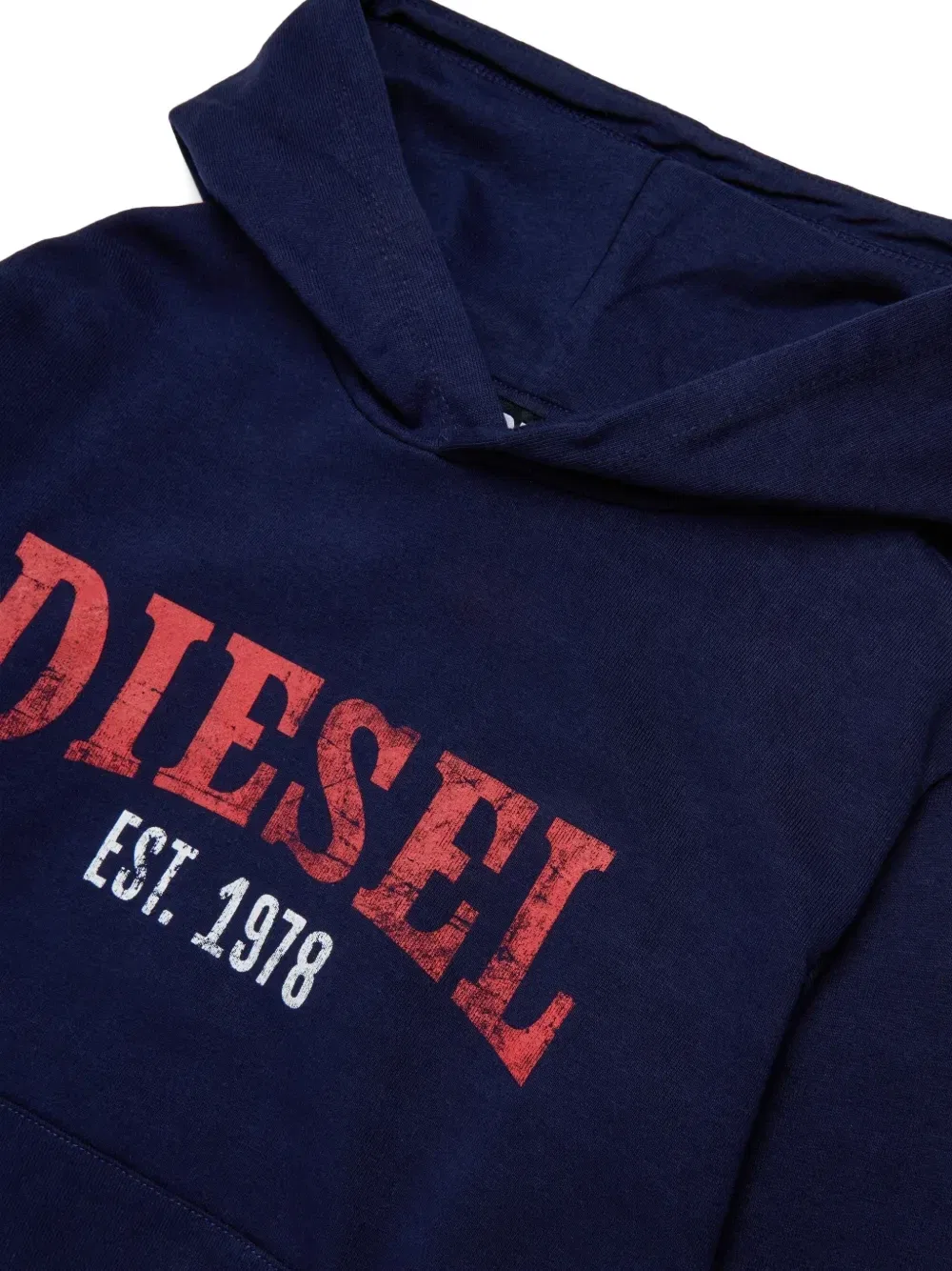Худи с принтом Diesel Kids, синий — фото 3