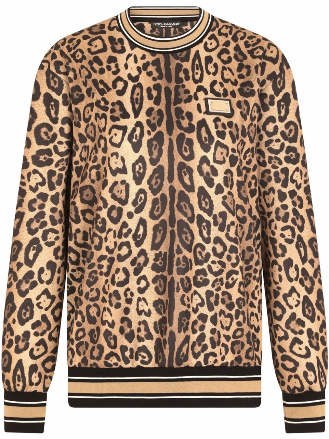 

Dolce & Gabbana толстовка с леопардовым принтом, коричневый